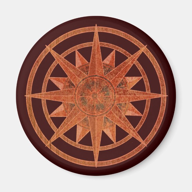 Kompassrose Magnet (Vorne)