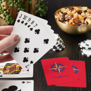 Kompassrose Rot Klassische Spielkarten Anpassen