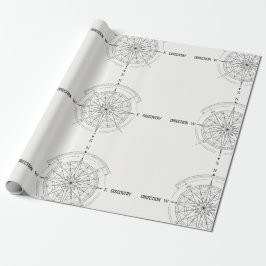 Kompassrose zur Richtungsfindung  Geschenkpapier
