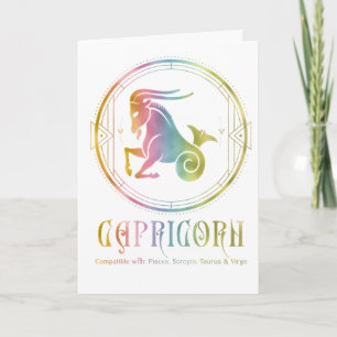 Kompatibilität mit Capricorn Geburtstagskarte Karte