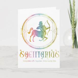 Kompatibilität Sagittarius Geburtstagskarte Karte