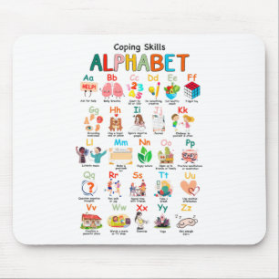 Kompetenz Abc Alphabet Mental Health Awareness Cou Mousepad