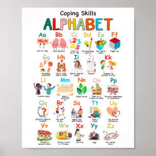 Kompetenz Abc Alphabet Mental Health Awareness Cou Poster