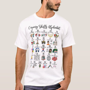 Kompetenz Alphabet Berater für psychische Gesundhe T-Shirt