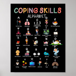 Kompetenzmanagement Alphabet Mental Health Awarene Poster