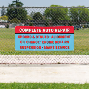 Komplette Auto-Reparatur Aufhängung Bremsen Motor Banner