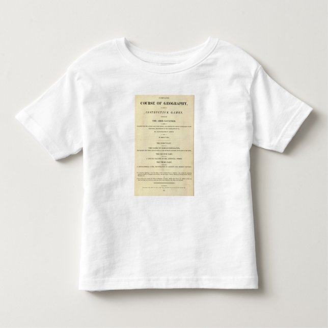 Kompletter Kurs des Titelblattes von Geografie Kleinkind T-shirt (Vorderseite)