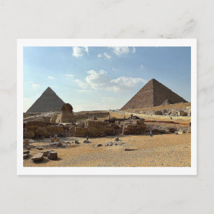 Komplex der Pyramiden von Gizeh. Postkarte