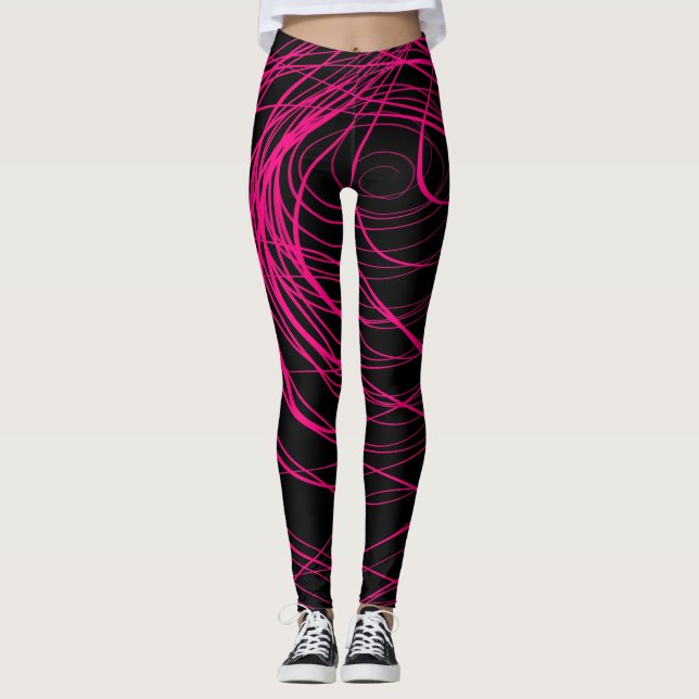 Komplex-wirbelndes Rosa - Leggings (Vorderseite)