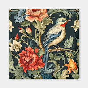Komplexe Blumen mit Vogel Magnet