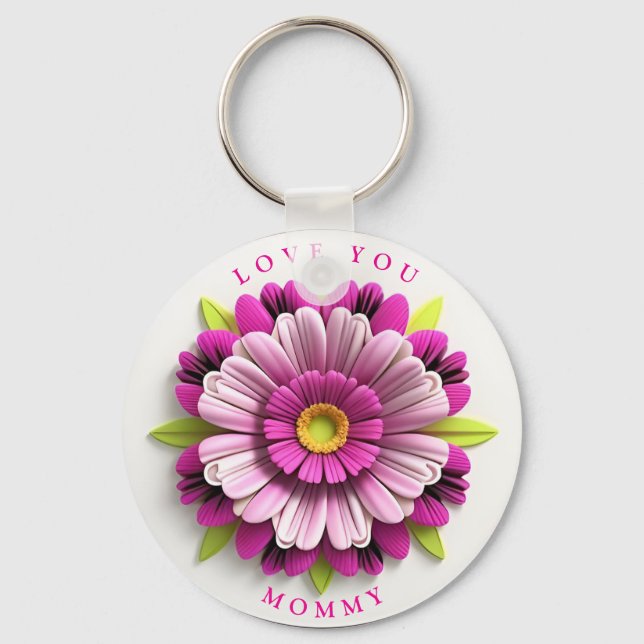 Komplexe Blumenkunst Schlüsselanhänger (Vorderseite)