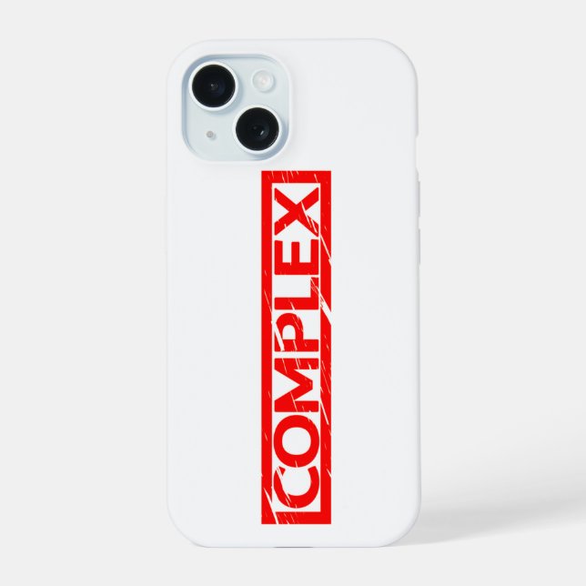 Komplexe Briefmarke iPhone 15 Hülle (Rückseite)