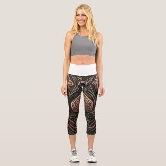 Komplexe digitale Mandala-Kunst Capri Leggings