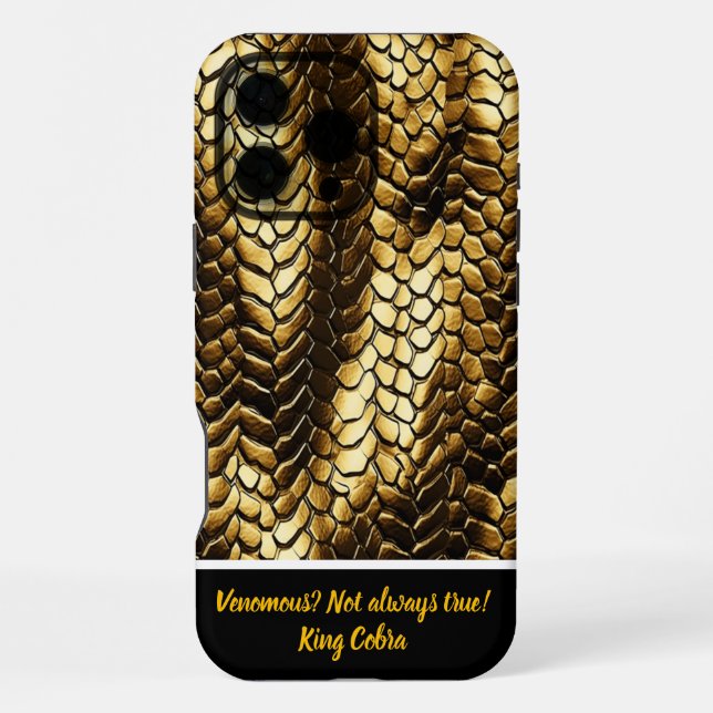 Komplexe goldene Schlangenhaut-Muster iPhone Hülle (Rückseite)