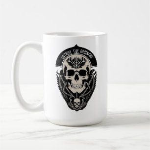 Komplexe gotische Schädelillustration Kaffeetasse