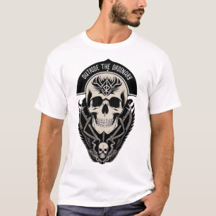 Komplexe gotische Schädelillustration T-Shirt