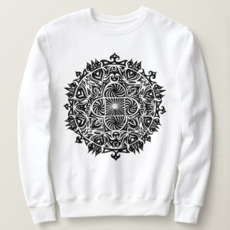 Komplexe Hypnotische Mandala-Kunst Sweatshirt