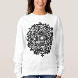 Komplexe Hypnotische Mandala-Kunst Sweatshirt