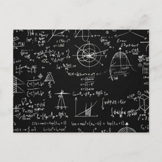 Komplexe Mathematik- und Physik-Tafelgleichungen D Postkarte