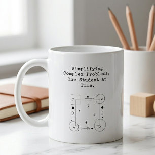 Komplexe Probleme vereinfachen   Mathematik-Studen Kaffeetasse