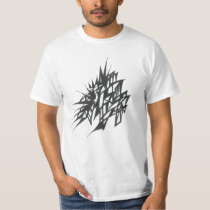 Komplexe Schwarz-Weiß-Abstrakte Stammes-Tätowierku T-Shirt