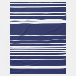 Komplexe Streifen - blau Fleecedecke