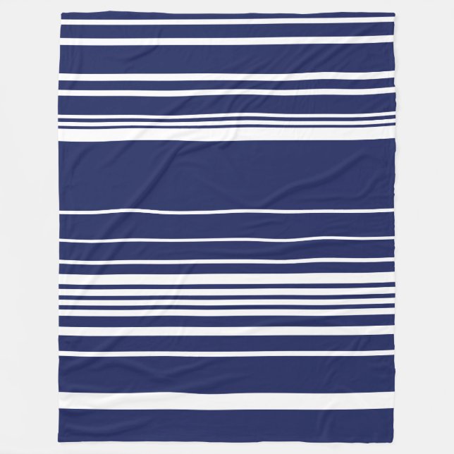 Komplexe Streifen - blau Fleecedecke (Vorderseite)