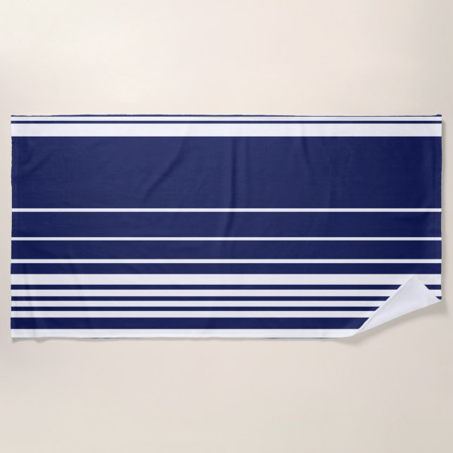 Komplexe Streifen - blau Strandtuch (Vorderseite)