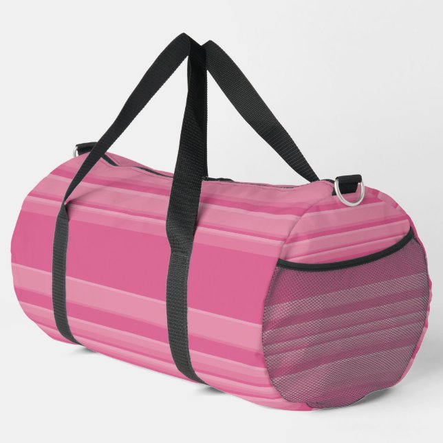 Komplexe Streifen in Rosa Duffle Bag (Rechte Ecke)