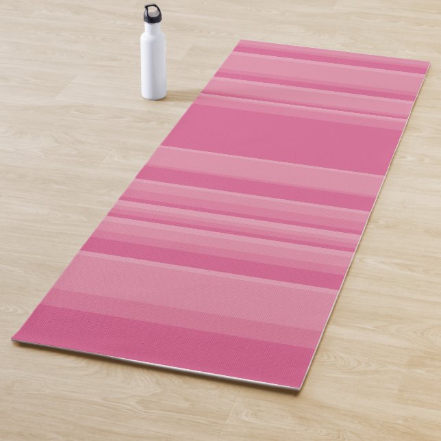 Komplexe Streifen in Rosa Yogamatte (Beispiel)