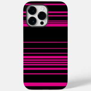 Komplexe Streifen - Magenta und Schwarz Case-Mate iPhone 14 Pro Max Hülle