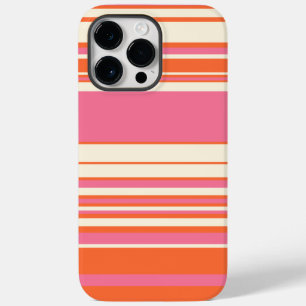 Komplexe Streifen - Rosa, Orange und Creme Case-Mate iPhone 14 Pro Max Hülle