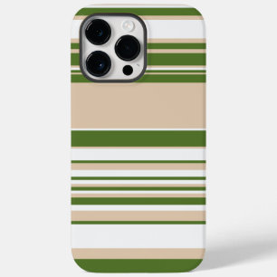Komplexe Streifen - weiß, sand und palmengrün Case-Mate iPhone 14 Pro Max Hülle
