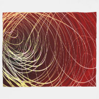 Komplexer Strudel-goldenes Rot - Fleece-Decke