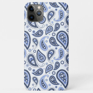 Komplexes blaues florales Paisley-Printdesign Case-Mate iPhone Hülle
