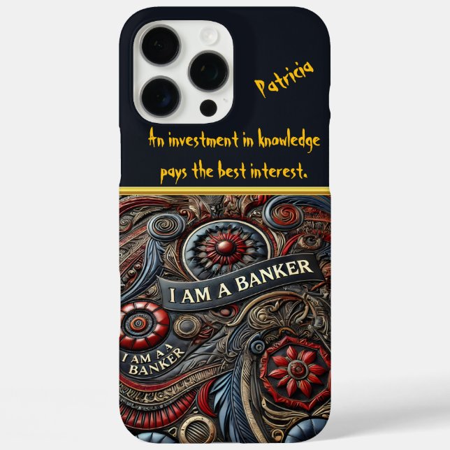 Komplexes Design feiert eine Banking Identity Case-Mate iPhone Hülle (Rückseite)