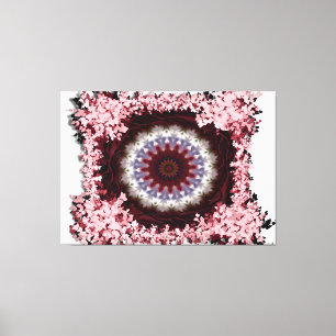 Komplexes florales Mandala-Design Leinwanddruck