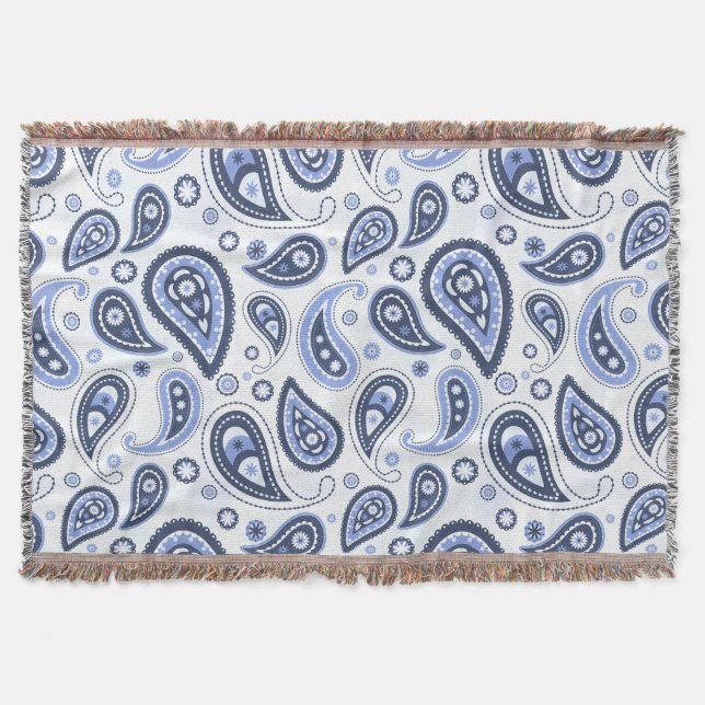 Komplexes florales Paisley-Druckdesign Decke (Vorderseite)