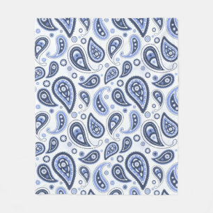 Komplexes florales Paisley-Druckdesign Fleecedecke