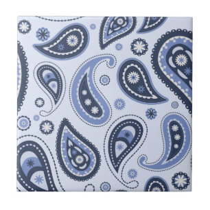 Komplexes florales Paisley-Druckdesign Fliese