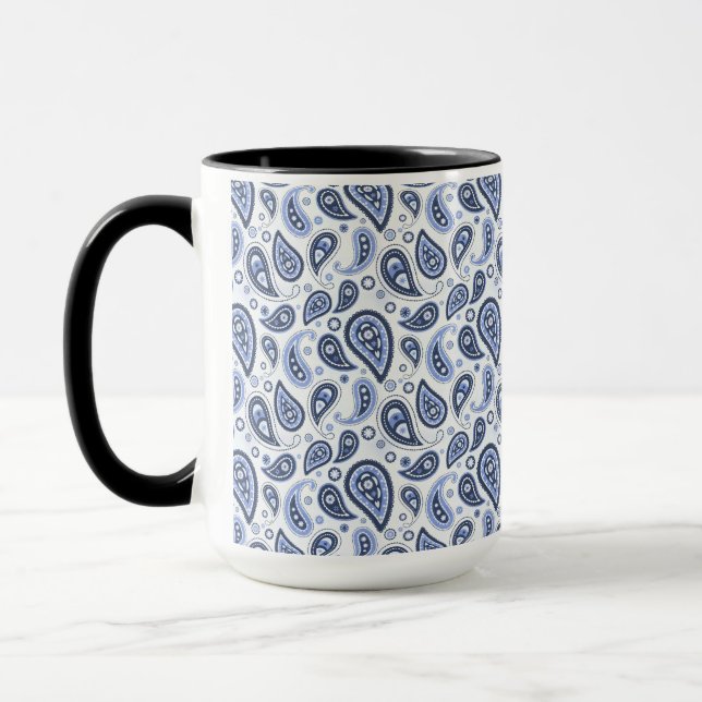 Komplexes florales Paisley-Druckdesign Tasse (Links)