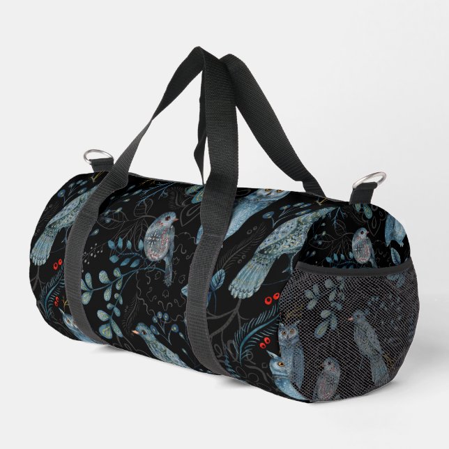 Komplexes florales und Paisleymuster  Duffle Bag (Rechte Ecke)