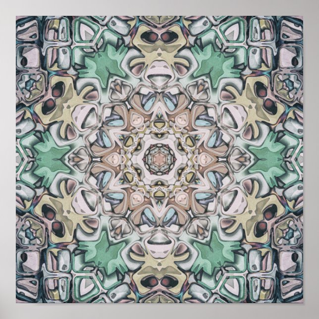 Komplexes Kaleidoskop-Muster Poster (Vorne)