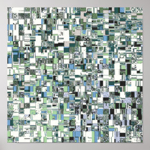 Komplexes Mosaik aus geometrischen Mustern Poster