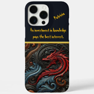 Komplexes rotes Drachen-Design mit wirbelnden Must iPhone 16 Pro Max Hülle