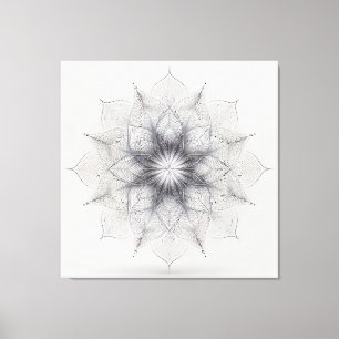 Komplexes schwarzes Mandala Leinwanddruck