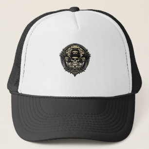 Komplexes Totenkopfdesign Truckerkappe