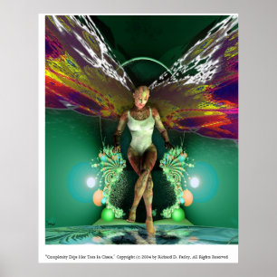 Komplexität taucht ihre Zehen im Chaos ein Poster