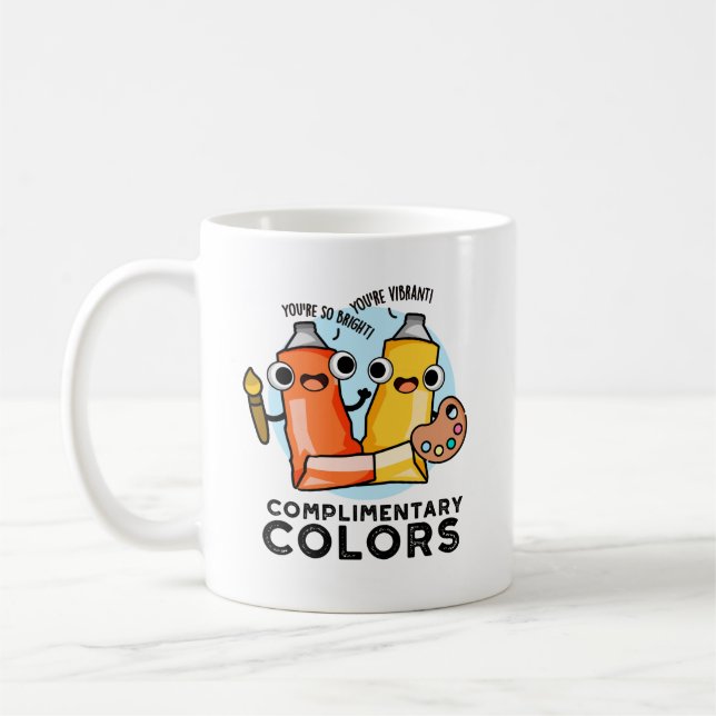 Kompliment Colors Funny Paint Pun Kaffeetasse (Links)