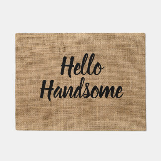 Kompliment Hallo Handsome Door Mat Rustic Style Fußmatte